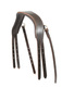 WAHLSTEN PREMIUM ANATOMIC XWIDE RIDING BRIDLE NECKPIECE, BROWN, BRASS